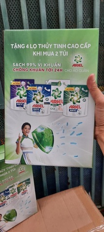 BỘ 4 HỦ THUỶ TINH RẤT ĐẸP