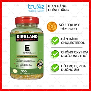 Vitamin E 400 IU 500 Viên Kirkland [Mỹ] trẻ hóa làn da, chống lão hóa [Chính thumbnail