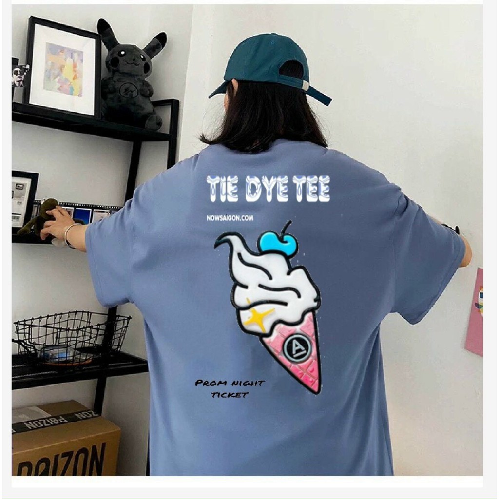 Áo thun / Áo phông unisex tay lỡ nam nữ món ăn sushi