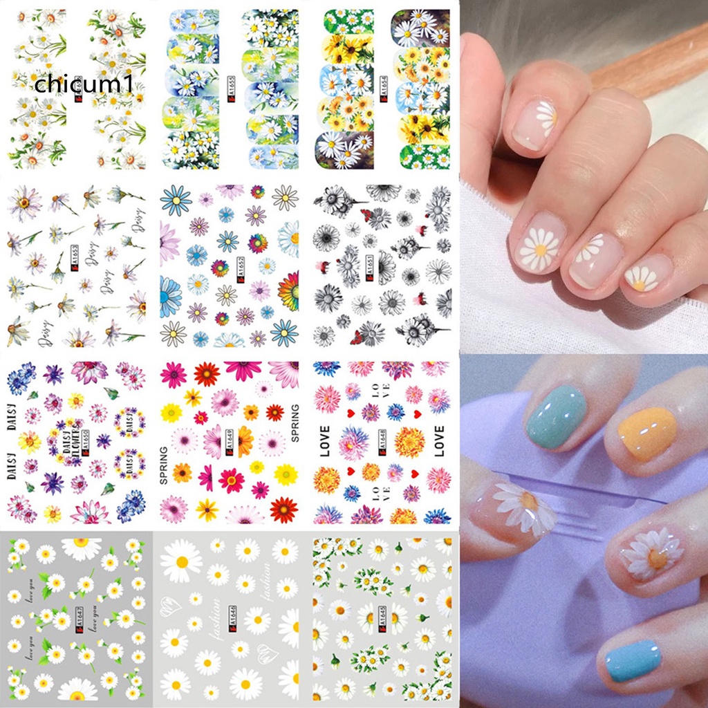 (Hàng Mới Về) Miếng Dán Trang Trí Móng Tay Không Mùi An Toàn Cho Nữ