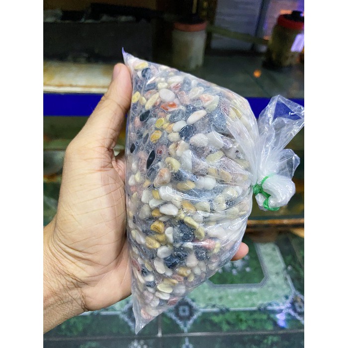 SỎI NHUYỄN ĐỦ MÀU TRANG TRÍ HỒ CÁ CÂY CẢNH 800G