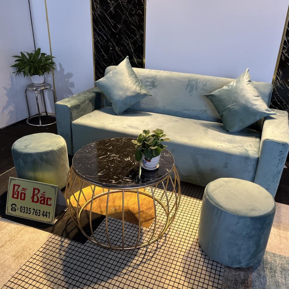 Ảnh thật kèm video sofa văng tay vuông nỉ nhập Hàn giá siêu rẻ, sofa đẹp - sofa nỉ