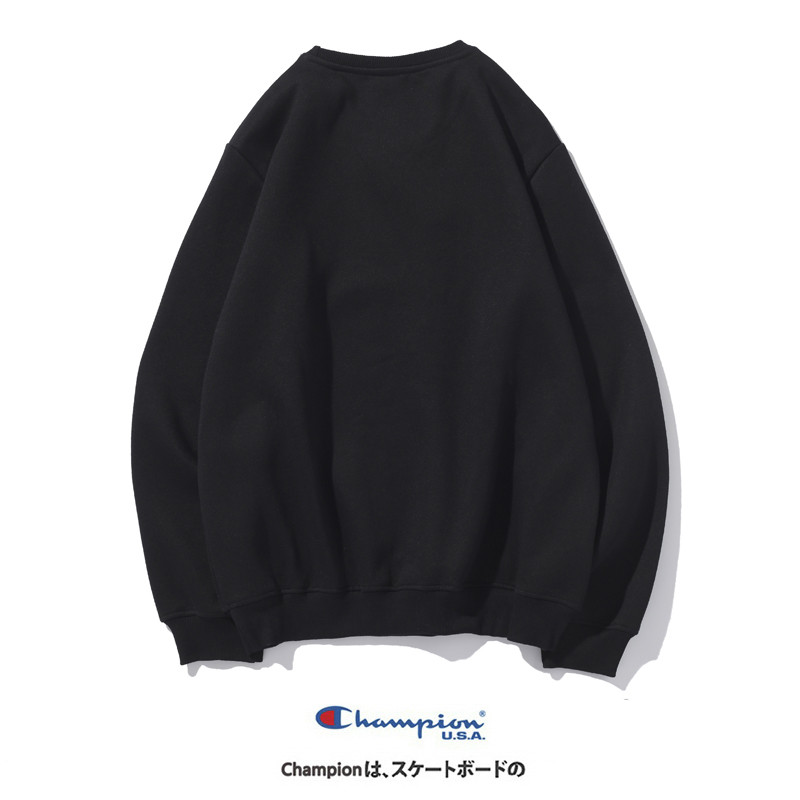 CHAMPION Men and Women Cotton Plus Velvet Pullovers Sweatshirt Long-sleeved Outerwear