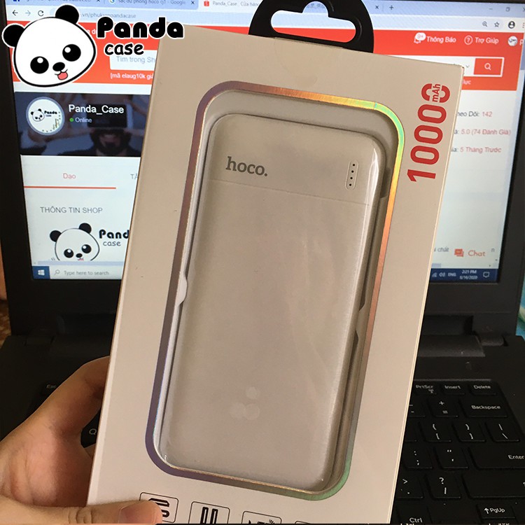 Pin Sạc Dự Phòng 10000mAh HOCO CJ1 - 2 Cổng Sạc – Chính Hãng - Có Đèn LED báo Pin