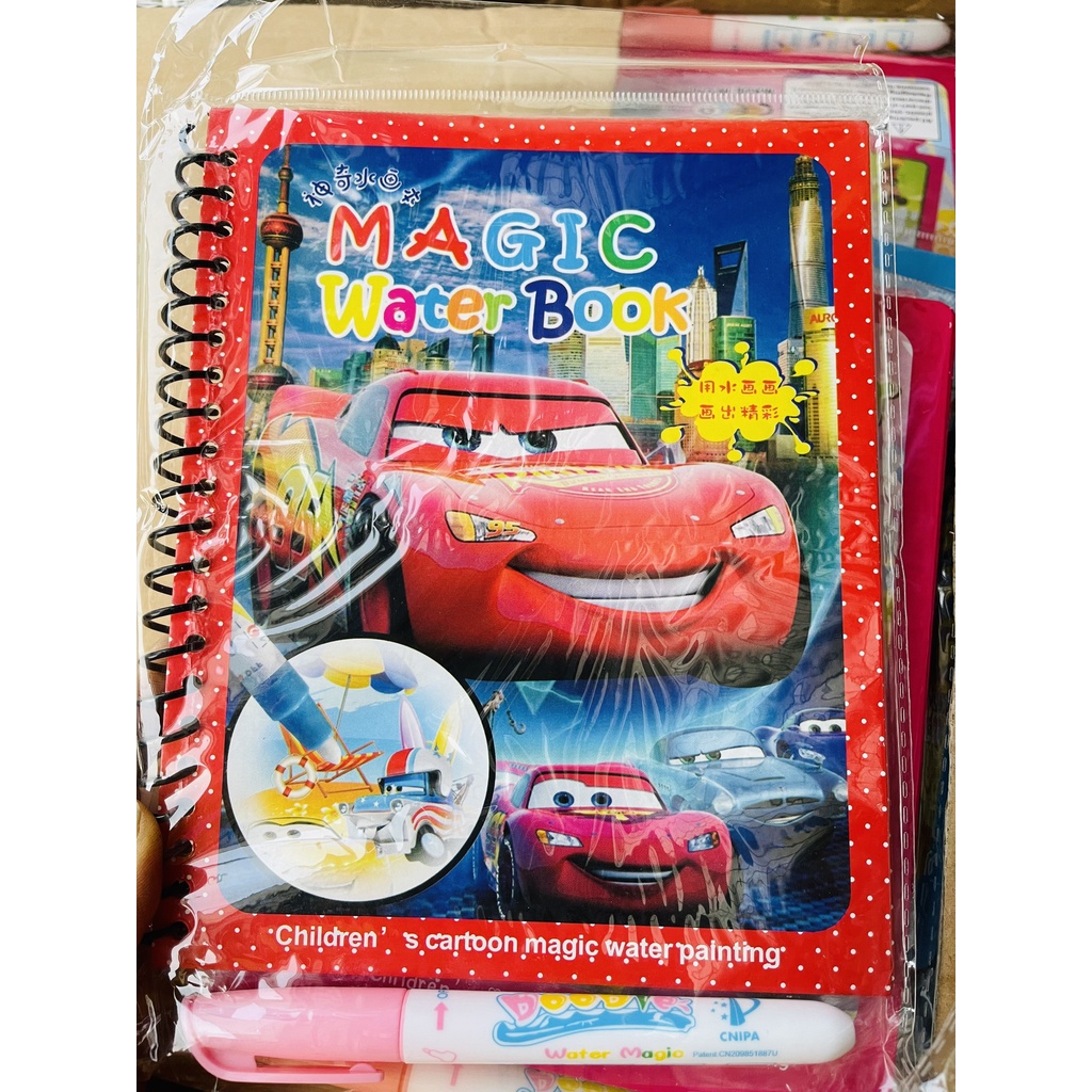 Đồ chơi magic book sách tô màu nước ma thuật, thần kỳ sử dụng nhiều lần, nhiều chủ đề cho bé