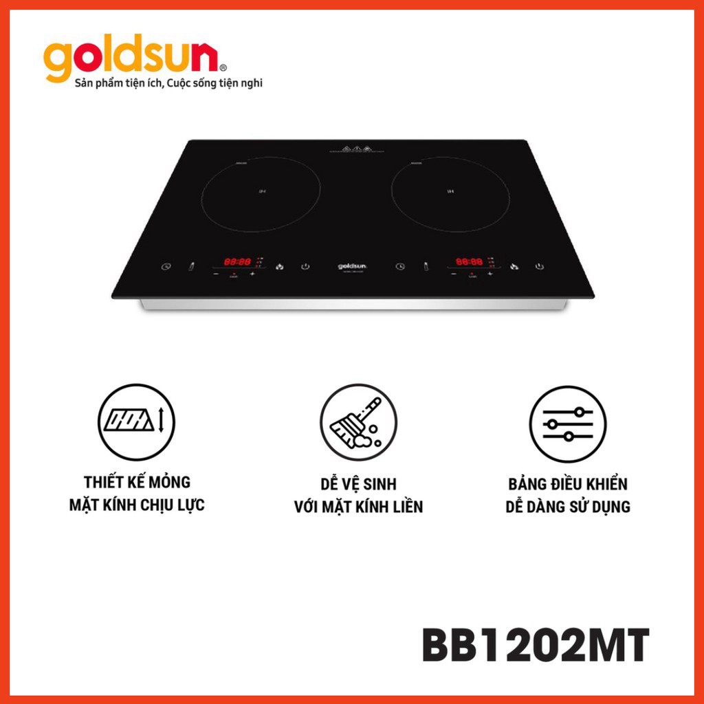 [GOLDSUN VIỆT NAM] 👩‍🍳👩‍🍳👩‍🍳 BẾP ĐIỆN TỪ ĐÔI ❤️ 3500W GOLDSUN BB1202MT ❤️