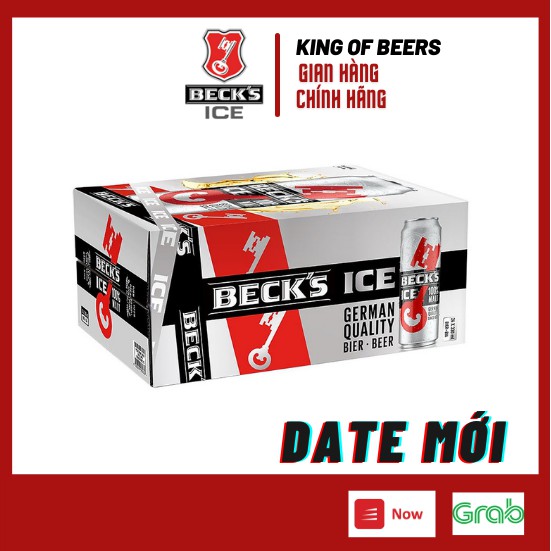 Bia Beck's Ice Đức - Thùng 24 lon x 330ml - Chính Hãng