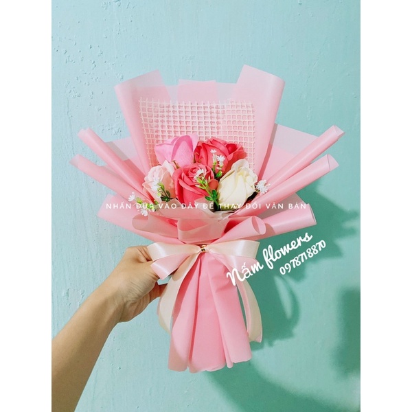 Bó hoa sáp 5 bông siêu cute