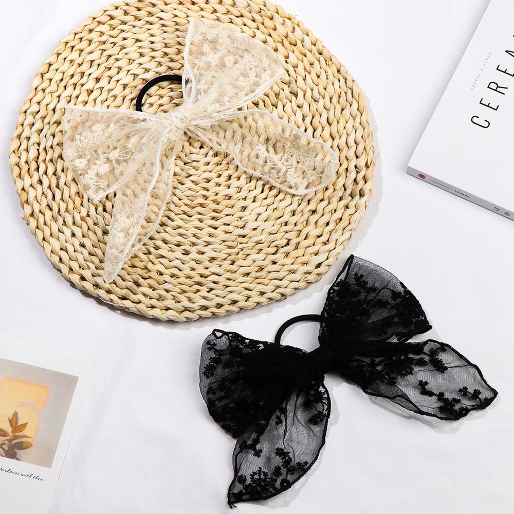 Kẹp Tóc Nơ Màu Trắng Đen Nhiều Kiểu Dáng Lựa Chọn