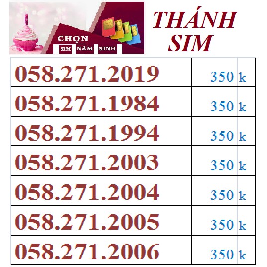 B4.2 Thánh sim miễn phí vào mạng đầu số mới 05 full ngày tháng năm sinh