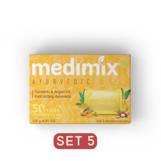  Set 5 Xà Phòng Medimix Nghệ & Dầu Argan 125g bánh 
