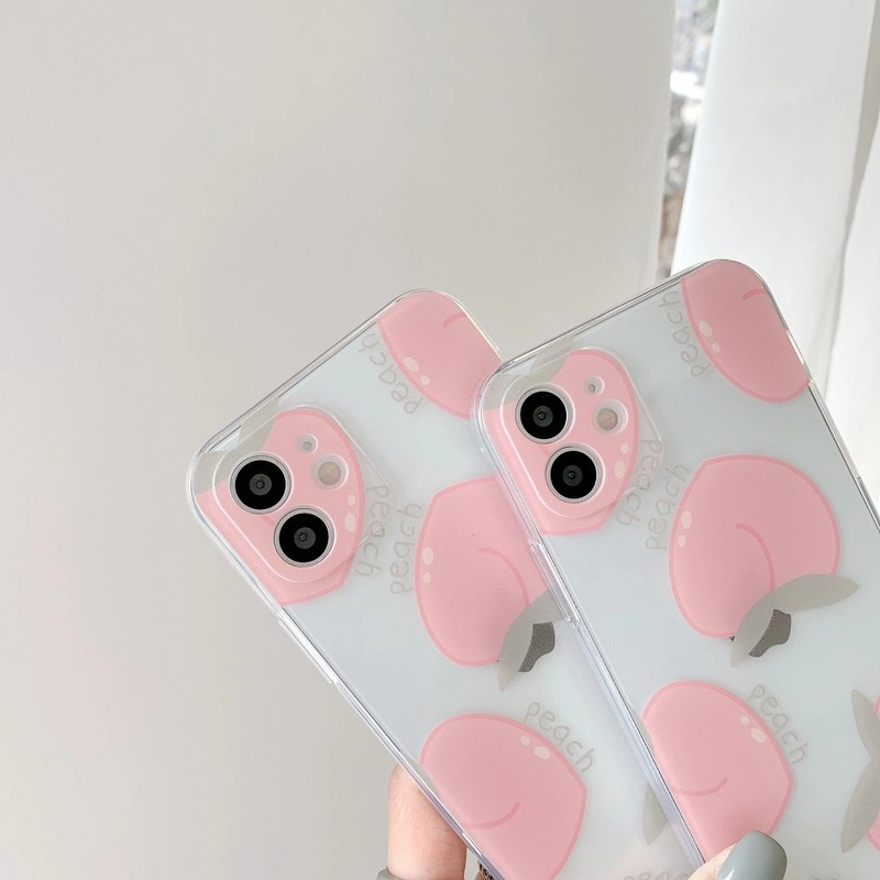 Ốp Lưng Tpu Mềm Trong Suốt In Hình Quả Đào Cho Iphone 12 11 Pro Max 12 Mini Se X Xr Xs Max 8 7 Plus | BigBuy360 - bigbuy360.vn