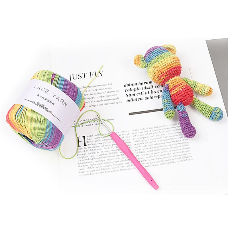 Cc 1 Bundle 10 Strands Acrylic Hand Knitting Yarn Lace Crochet Thread Cord Sewing