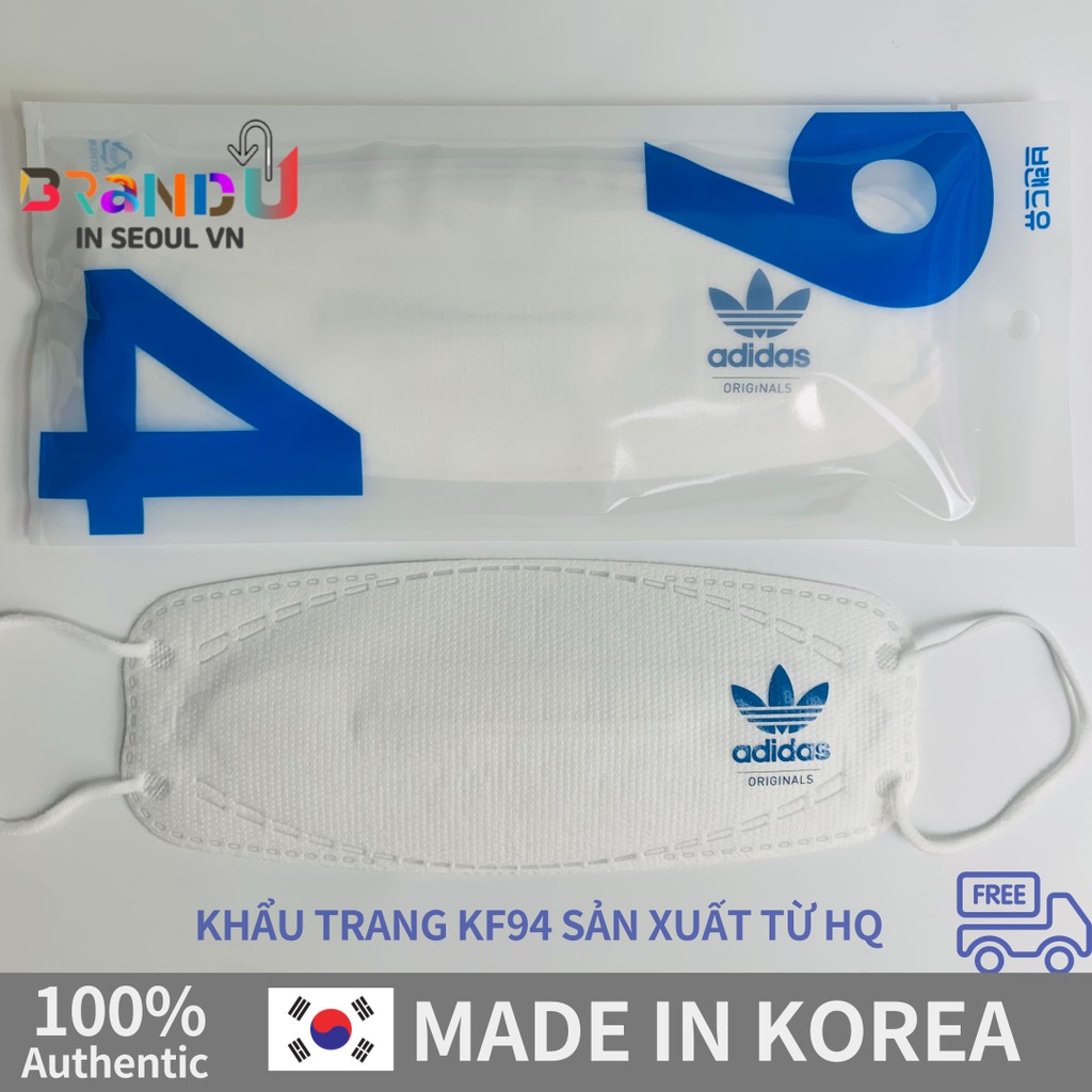 1 túi 5 chiếc khẩu trang KF94 kháng khuẩn, lọc bụi mịn in hình thể thao thương hiệu chính hãng