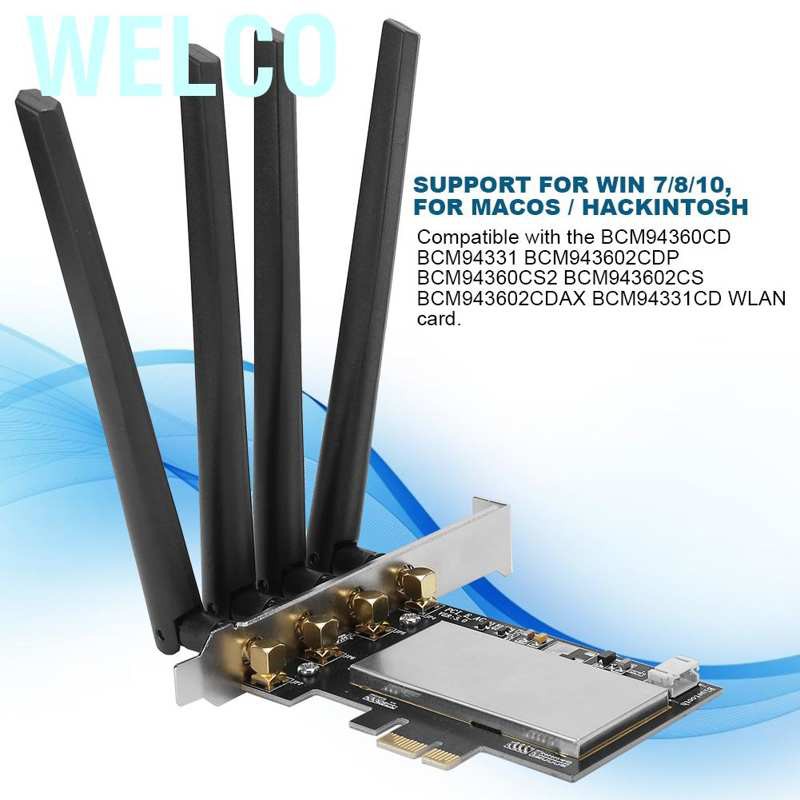 Thẻ Chuyển Đổi Wifi Welco Cho Pci 94 Bcm94331Cd Bcm94360Cd Bcm943602Cdax Wlan | BigBuy360 - bigbuy360.vn