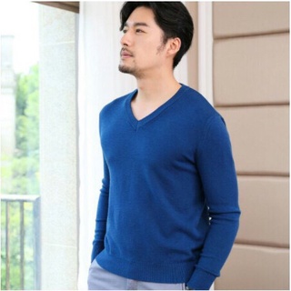 Áo len nam CỔ TIM dáng slimfit ôm - Sợi Cotton mềm - Phối sơ mi cực đẹp