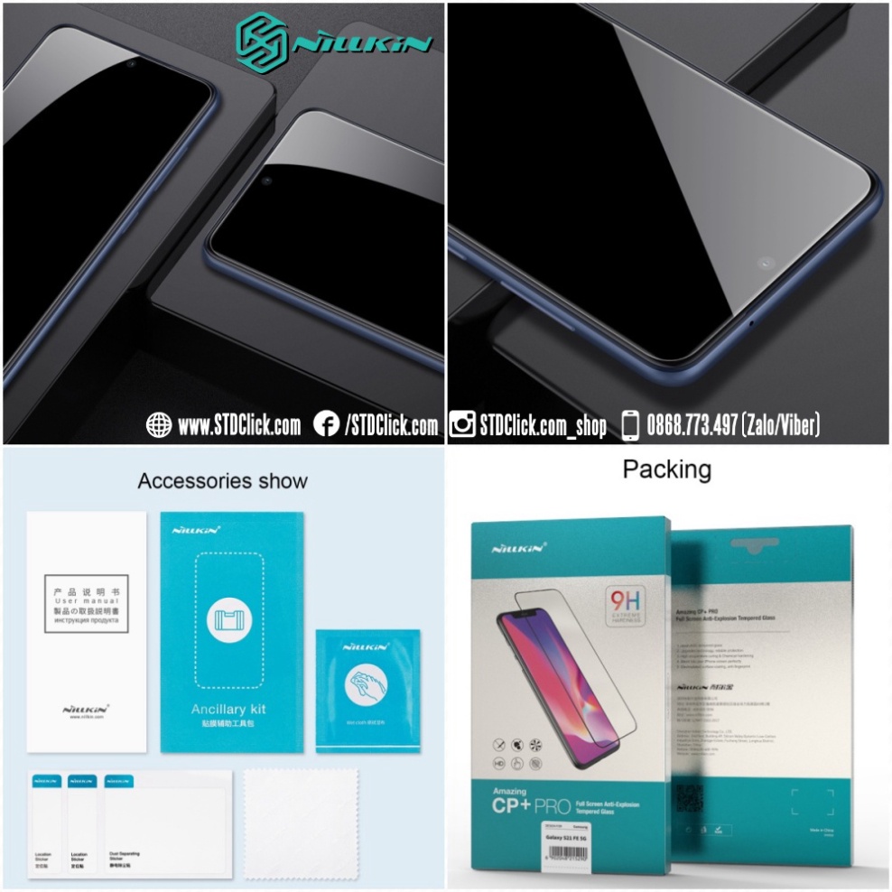 KÍNH CƯỜNG LỰC SAMSUNG GALAXY S21 FE 5G NILLKIN CP+PRO 2.5D CHÍNH HÃNG - HÀNG CHUẨN