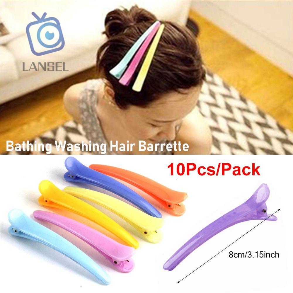 Set 10 Kẹp Tóc Nhựa Đơn Giản Chuyên Dụng Cho Salon