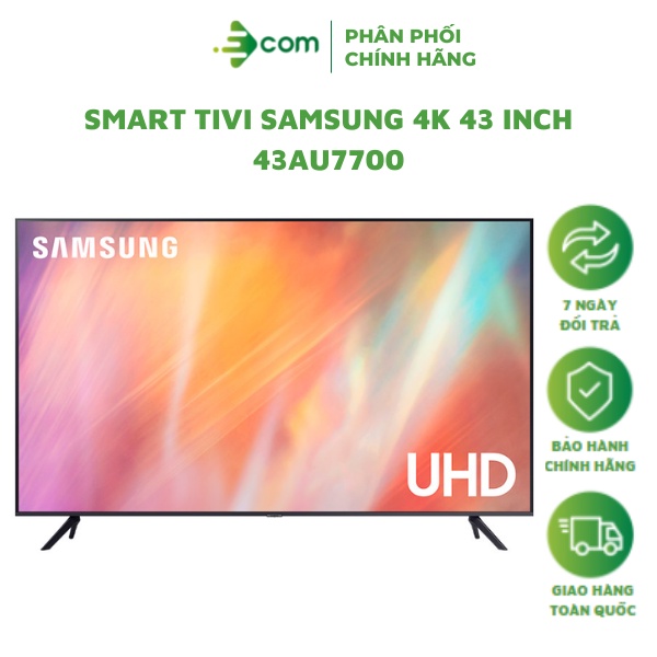 43AU7700 - Smart Tivi Samsung Crystal UHD 4K 43 inch UA43AU7700KXXV, điều khiển bằng giọng nói