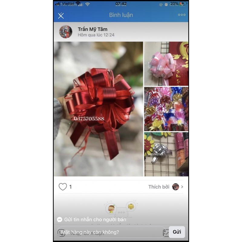 nơ rút tú cầu loại to đẹp