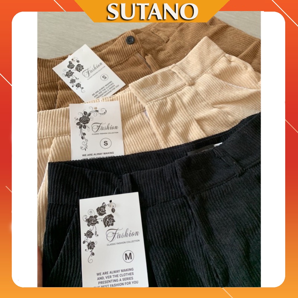 Quần short nữ nhung tăm cao cấp thu đông- Quần đùi nữ mặc nhà Q465 SUTANO | BigBuy360 - bigbuy360.vn