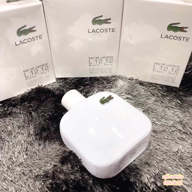 Nước hoa nam lacoste trắng l.12.12 white blance 100ml