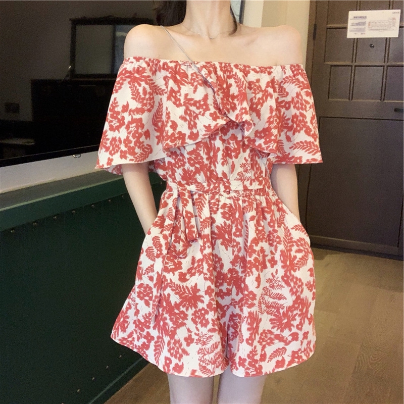 NRVP Đầm hở vai phong cách mùa hè thời trang Hàn Quốc cho nữ