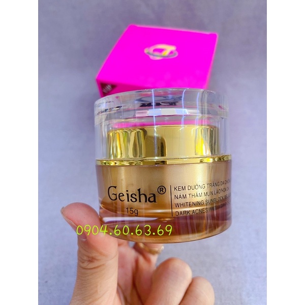 Kem GEISHA 15g 5in1 Dưỡng Trắng Da Chống Nắng Nám Thâm Mụn Lão Hoá Da