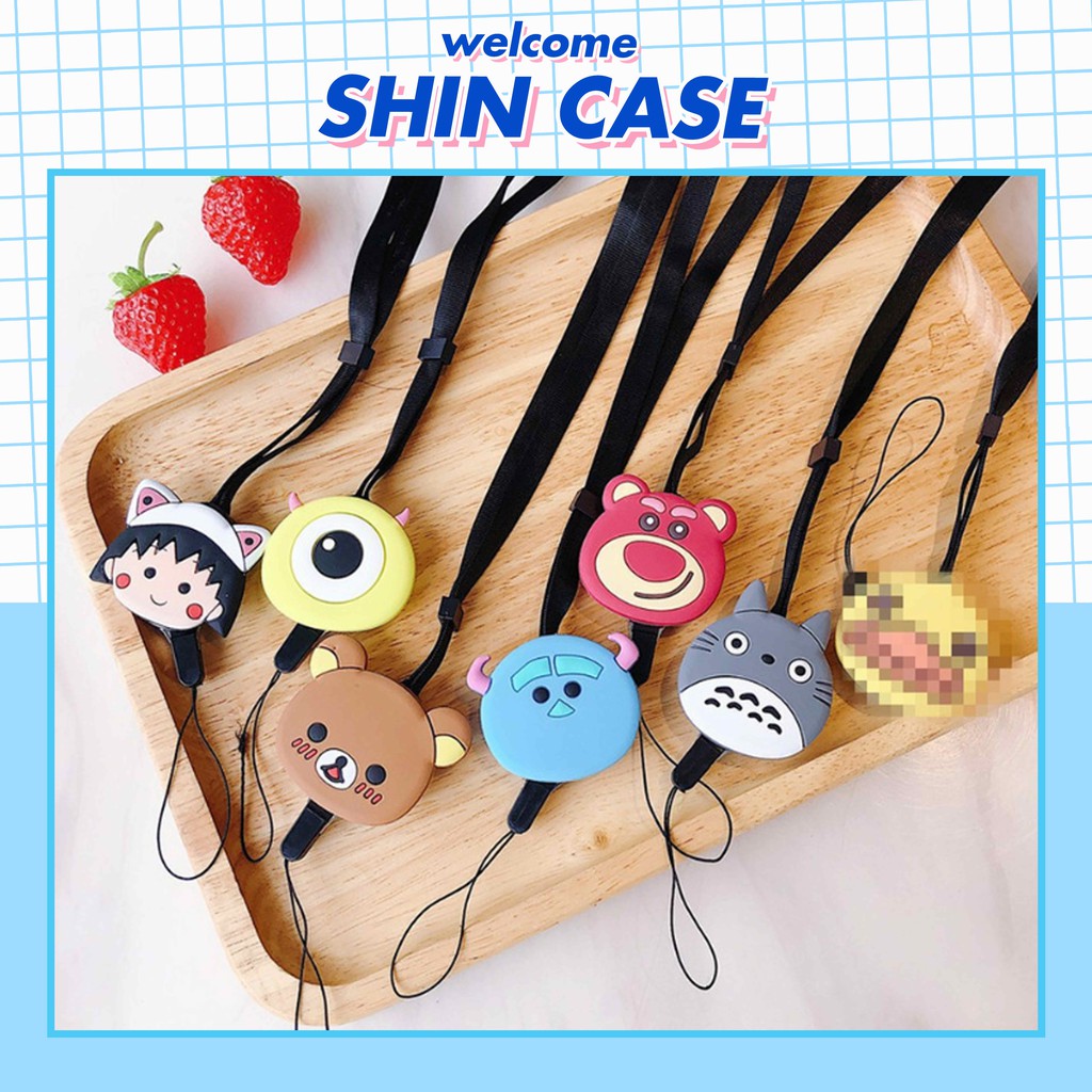 🦉 Dây Đeo Thú Xinh Cho Điện Thoại Pin Dự Phòng Cáp sạc Tai Nghe Gây Tự Sướng Airpods Giá Đỡ Iphone – Shin Case