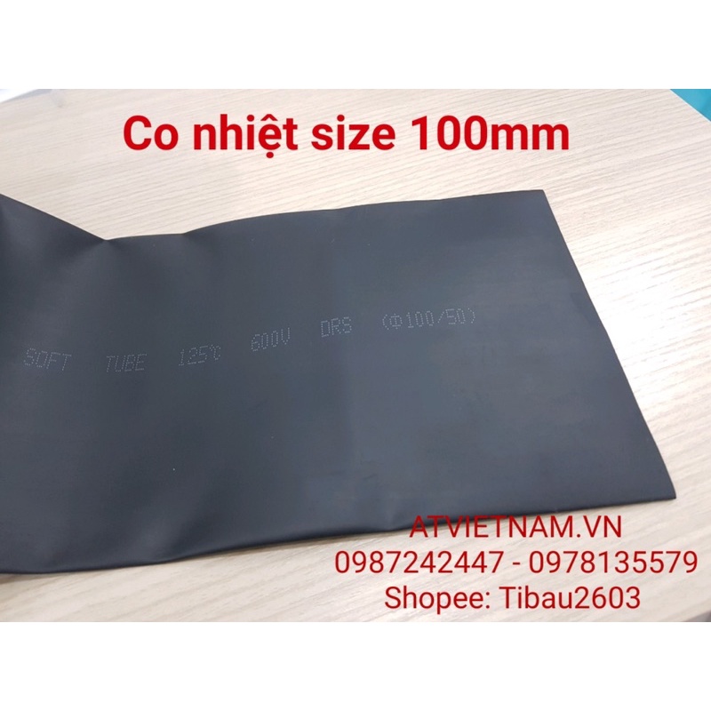 1 mét Co nhiệt size 100mm - gen co nhiệt phi 100mm