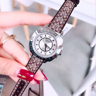 Đồng Hồ Coach Nữ Dây Da 35mm Authentic - Vỏ Bạc