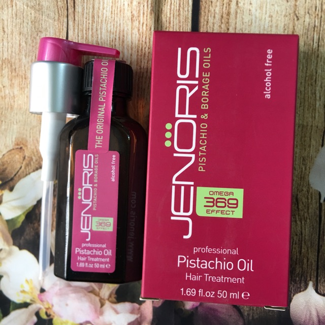 Tinh dầu dưỡng tóc siêu phục hồi Jenoris Pistachio Oil Hair Treatment 50ml