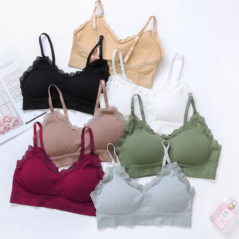 Áo ngực thể thao phối ren có đệm nâng ngực gợi cảm cho nữ | BigBuy360 - bigbuy360.vn