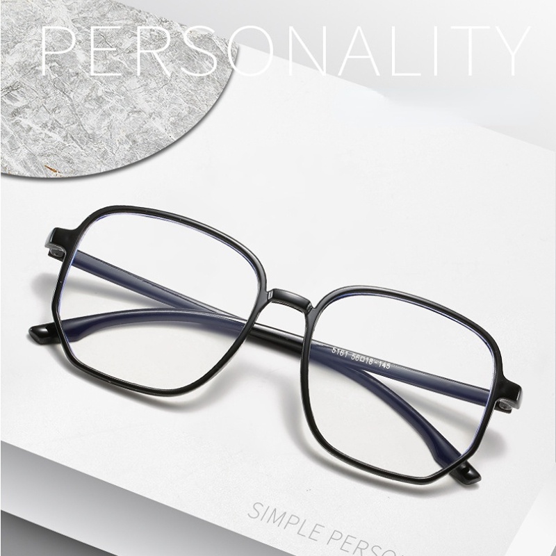 (KIQI-FASHION) COD Chống Ánh Sáng Xanh 0°~-400° Kính Cận Gọng Vuông Thời Trang Cho Nữ