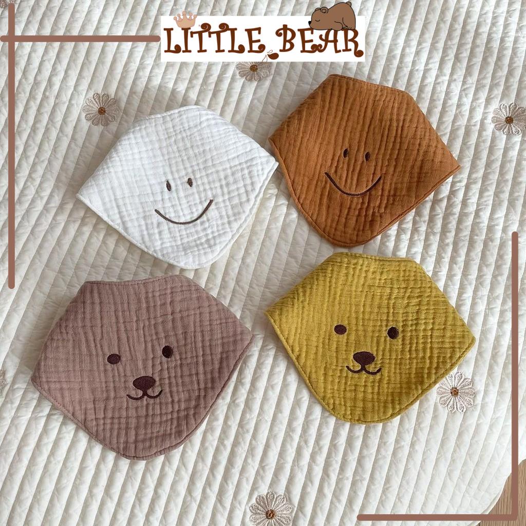 Yếm Xô Hình Gấu Hàn Quốc Mềm Mịn Cho Bé - Little Bear