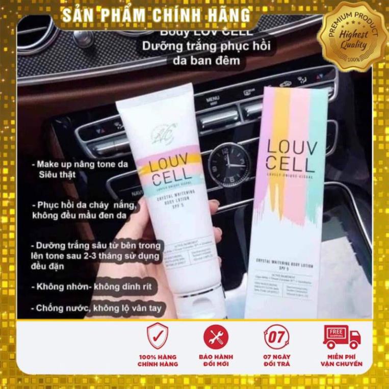 Body louvcell tuýt nhỏ 120ml trắng da dùng hàng ngày có tem đầy đủ dưỡng trắng da từ sâu bên trong | BigBuy360 - bigbuy360.vn
