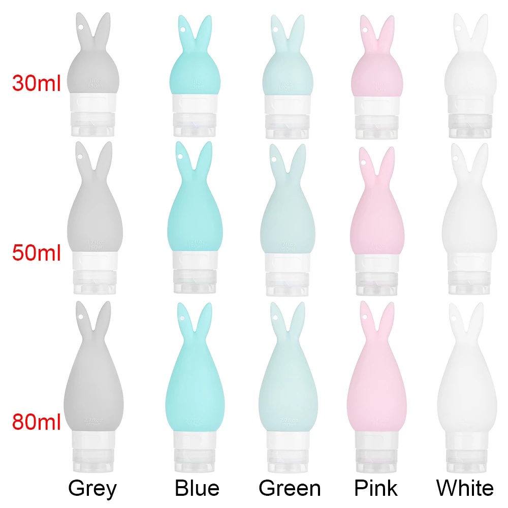 Chai Chiết Mỹ Phẩm Du Lịch Bằng Silicon Hình Hoạt Hình Dễ Thương Dung Tích 30ml / 50ml / 80ml