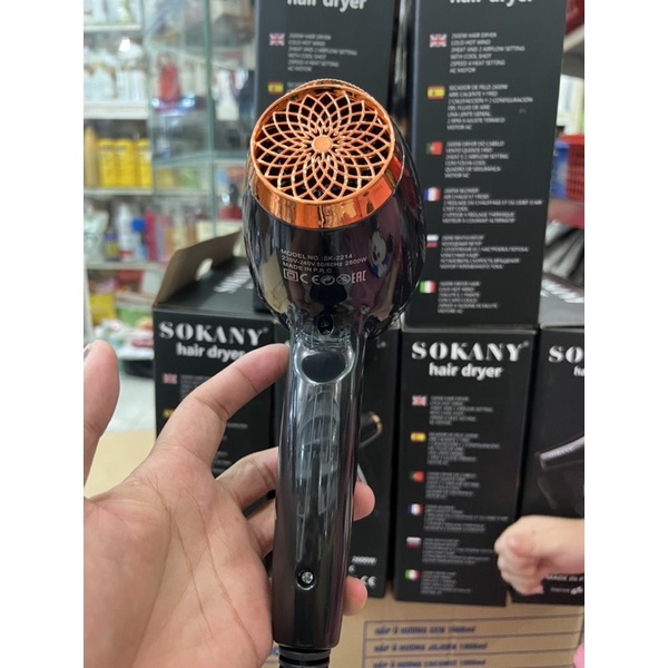 Máy Sấy Tóc Công Suất Lớn 2 Chế Độ SOKANY SK-2214 2600w (Tặng Kèm Lược, Đầu Sấy)