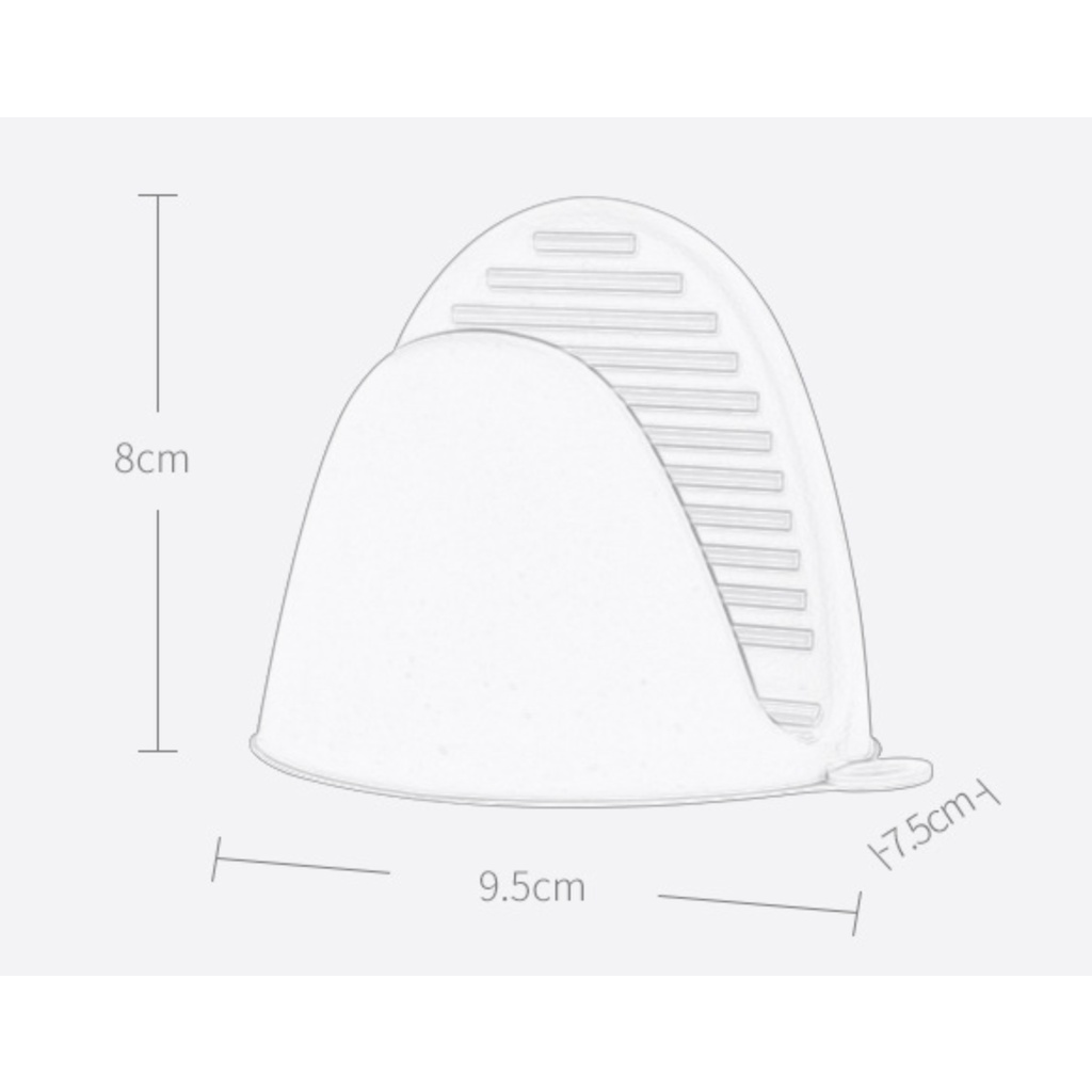 Găng tay nhấc nồi cách nhiệt HEIJI đồ nhấc nồi silicon chống bỏng tay kẹp cách nhiệt có móc treo siêu tiện lợi