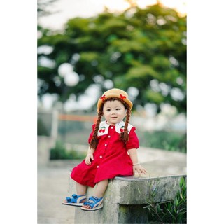 Nón tóc tết hai bím bé gái