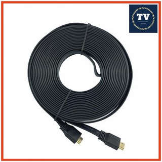 Cáp HDMI 10m dẹt đen | Dây hdmi 10m dẹt full hd