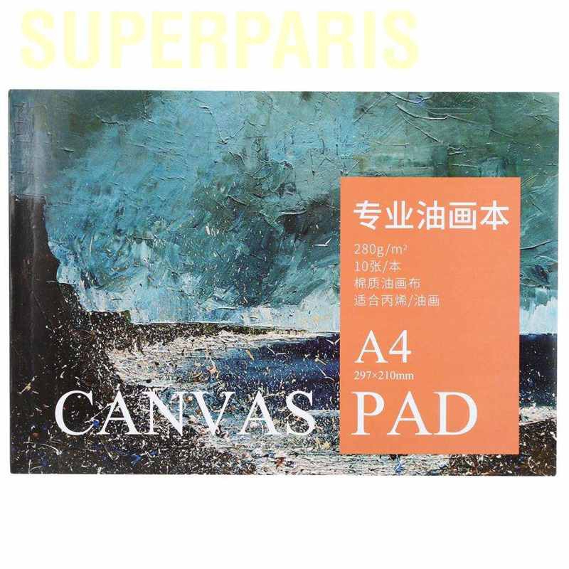 Superparis A4 Oil Painting Acrylic Paper Pad Canvas Beginner Drawing Tool Art Supplies 297x210mm 10 Pages