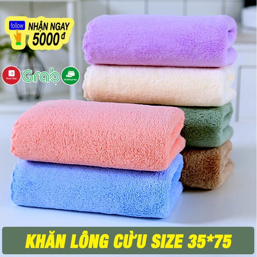 Khăn Mặt Lông Cừu, Khăn Tắm Cao Cấp 35x75cm - Siêu Mềm Thấm Hút Tốt , Không Kích Ứng Da