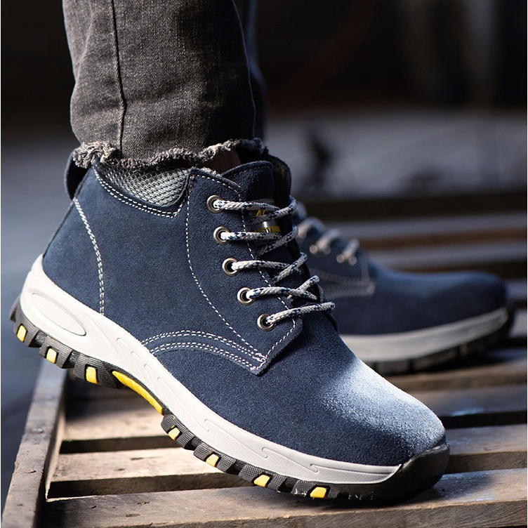 Giày Bốt Bảo Hộ Lao Động Chống Va Đập Chống Nước Bảo Vệ Chân An Toàn