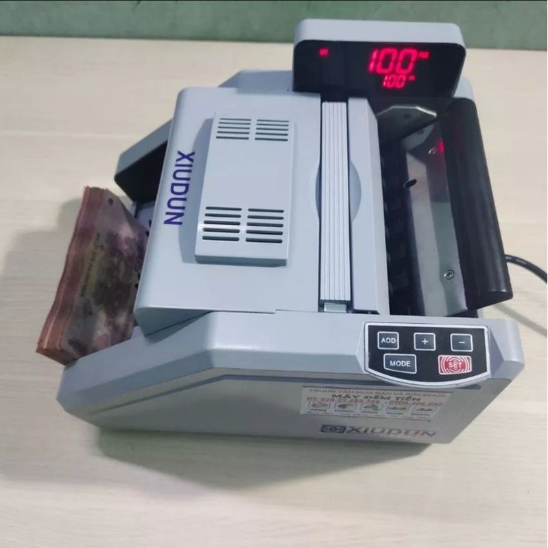Máy đếm số lượng tờ. Máy đếm tiền Xiudun 2300c. siêu bền, đã cập nhật  mẫu mới 2022