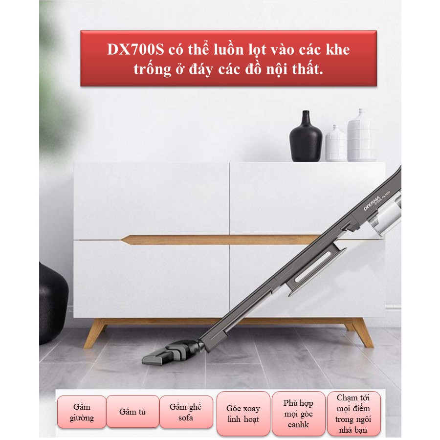 Máy Hút Bụi Deerma Cầm Tay 2 trong 1 DX700S