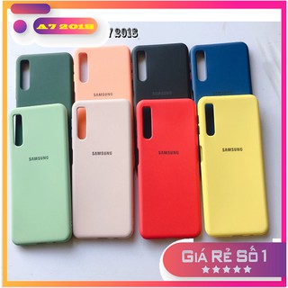 SAMSUNG A7(2018) ỐP SILICONS CHỐNG BẪN FULL VIỀN NÚT MÀU