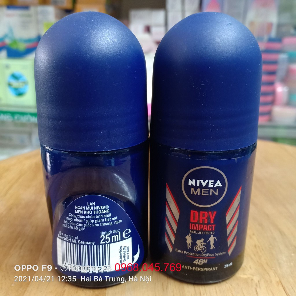 Lăn ngăn mùi NIVEA MEN DRY IMPACT khô thoáng