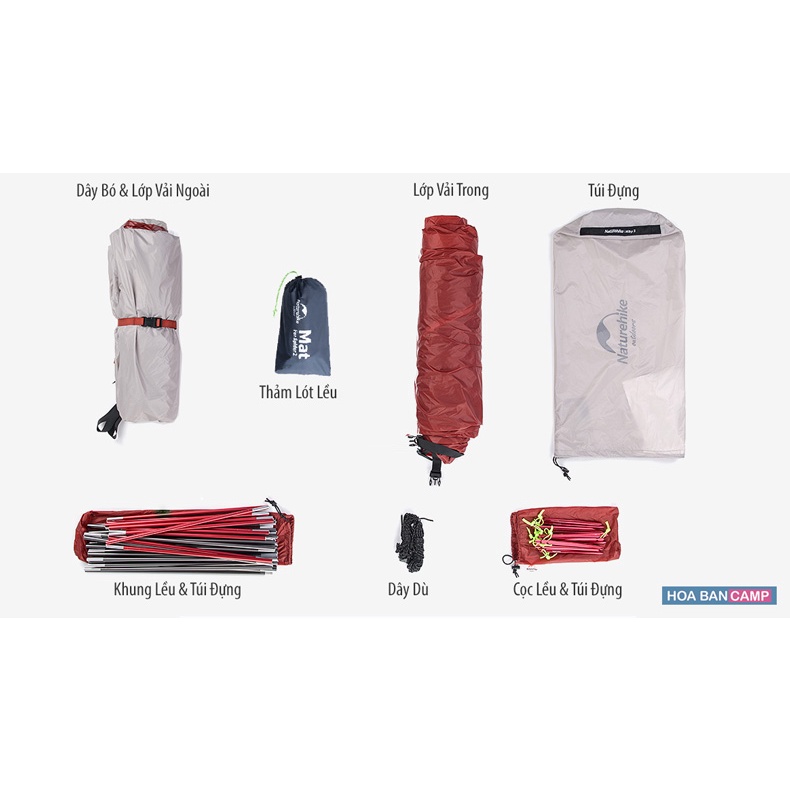 Lều 4 Người Hiby NatureHike NH19ZP005