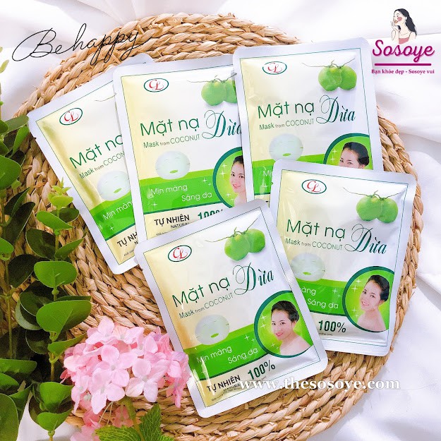 Mặt Nạ Dừa Nguyên Chất Dưỡng Sáng Da Cửu Long Mask From Coconut Smooth And Whitening